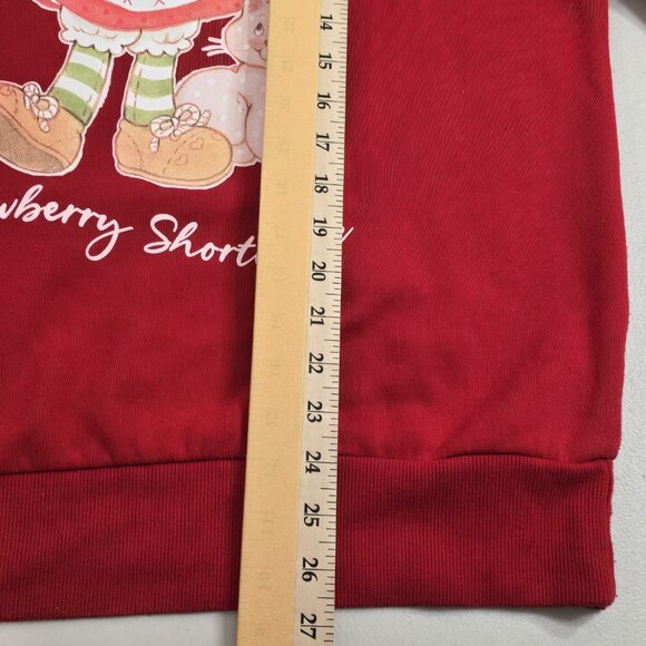 Strawberry Shortcake Sweater Sweatshirt Size XS  Red Long Sleeve Oversized - Picture 5 of 10